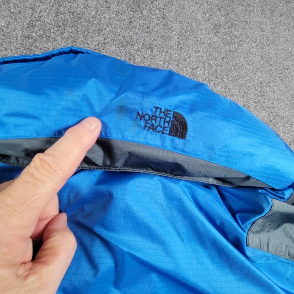 North Face Jacket Mens Large Blue‎ Hooded Waterproof Windbreaker Outdoor Coat